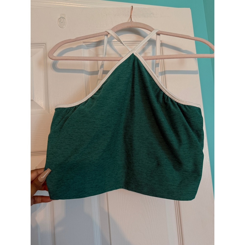 Athletic Works ButterCore Compression Tank Top XXL 20 Green Halter Activewear